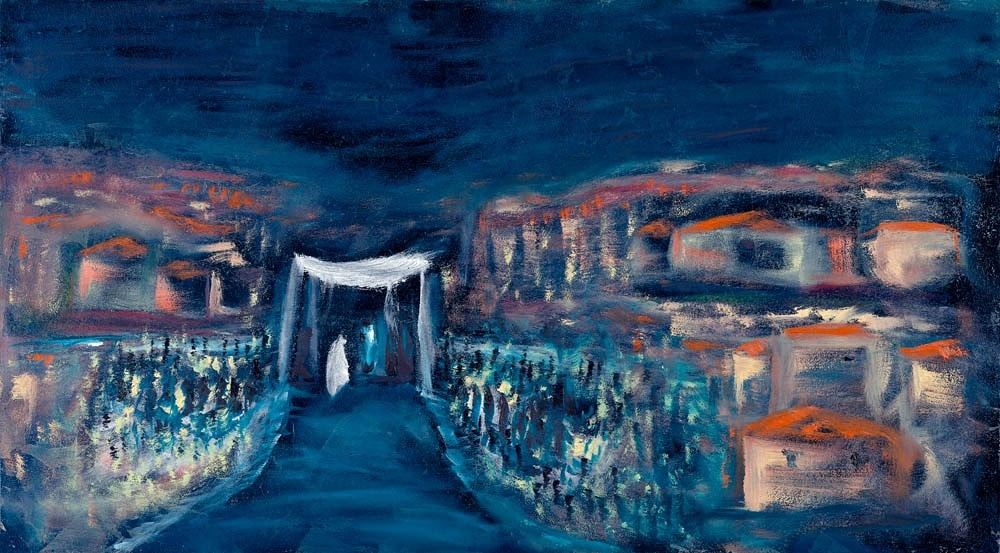 Yitzchak Devor, Fine Art, Israel, Chuppah, Jewish Wedding