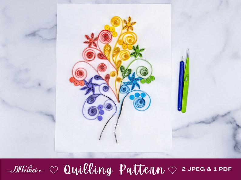 Printable Quilling Templates, 12 Pieces/Set Necessary DIY Quilling Paper  Patterns Quilling Tem…