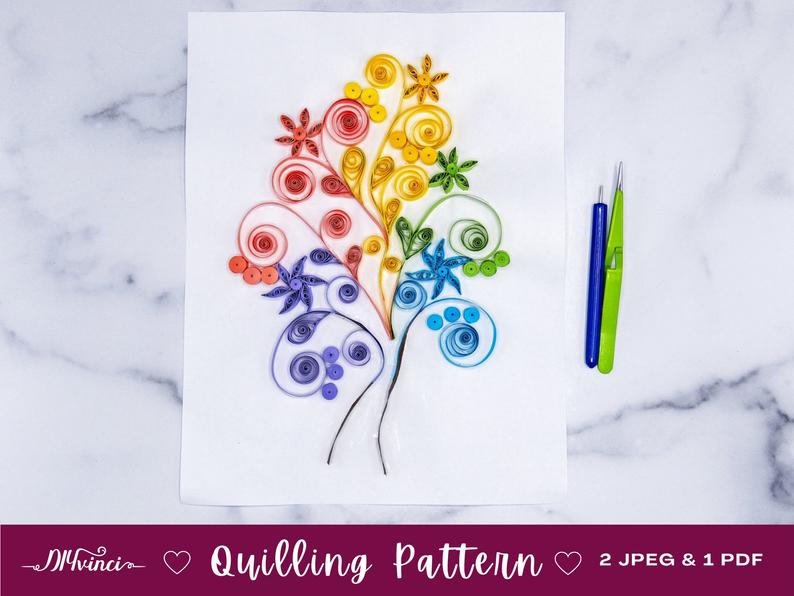 Printable Quilling Templates  12 Pieces/Set Necessary DIY